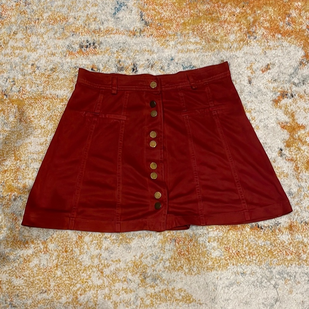 Zara Suede Like Mini Skirt